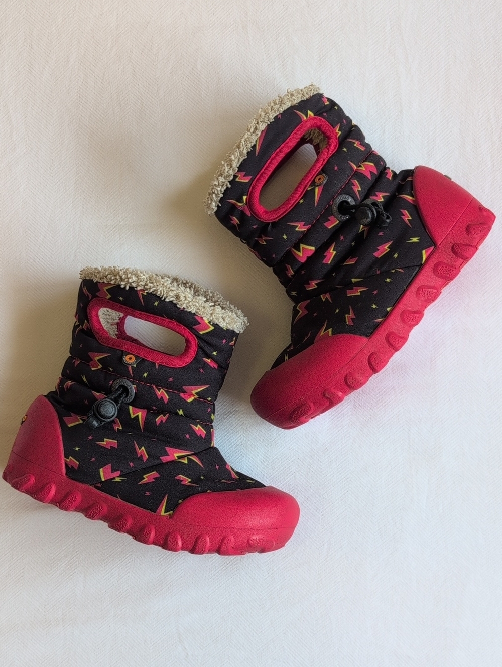 Bogs Kids B-Moc Snow Lightning Bolt Waterproof Winter Boots Size 10